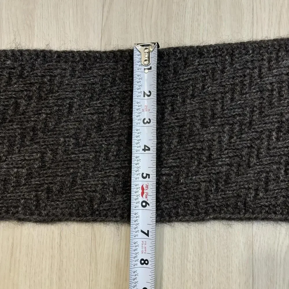 VTG Island Alpaca Co Martha’s Vineyard Alpaca Wool Scarf Grey Gray Warm Cozy
